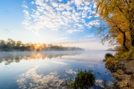 autumn landscape river morning fog water panorama crcd91e1194 size8.67mb 7360x4912 - title:graphic home - اورچین فایل - format: - sku: - keywords: p_id:353984