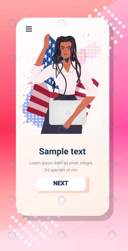 businesswoman with usa flag holding laptop labor d rnd683 frp10162101 - title:graphic home - اورچین فایل - format: - sku: - keywords: p_id:353984