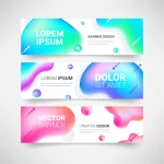 neon fluid shapes horizontal banner set abstract modern liquid color background colorful gradient geometric design elements collection web cover flyer header page ad illustration - title:Home - اورچین فایل - format: - sku: - keywords:وکتور,موکاپ,افکت متنی,پروژه افترافکت p_id:63922