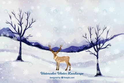 snowy landscape background with reindeer crc7bc87251 size23.82mb - title:graphic home - اورچین فایل - format: - sku: - keywords: p_id:353984
