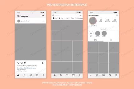 instagram interface template premium crc8c63c036 size3.00mb - title:graphic home - اورچین فایل - format: - sku: - keywords: p_id:353984
