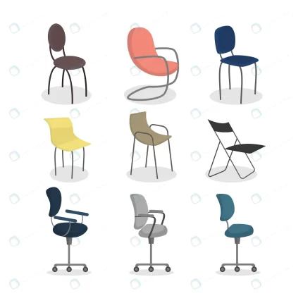 office chairs set modern colorful furniture compa crc7118ba28 size1.25mb - title:graphic home - اورچین فایل - format: - sku: - keywords: p_id:353984