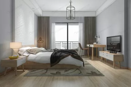 3d rendering beautiful minimal bedroom suite hote crc6dc17e73 size3.19mb 3000x2000 - title:Home - اورچین فایل - format: - sku: - keywords:وکتور,موکاپ,افکت متنی,پروژه افترافکت p_id:63922
