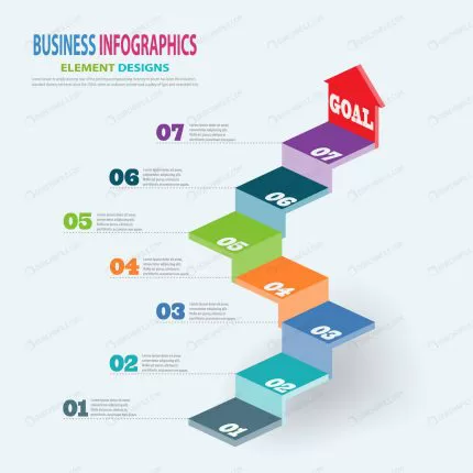 infographics business template 3d stairs with arr crc3a1417e1 size3.05mb - title:Home - اورچین فایل - format: - sku: - keywords:وکتور,موکاپ,افکت متنی,پروژه افترافکت p_id:63922