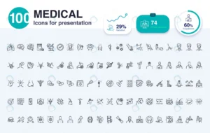 100 medical line icon presentation rnd672 frp5963793 - title:Home - اورچین فایل - format: - sku: - keywords: p_id:18