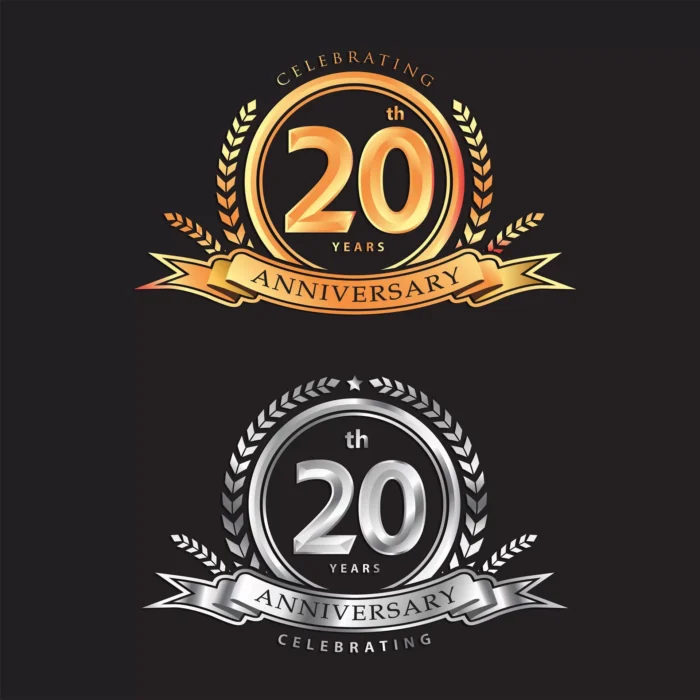 20th anniversary celebrating classic vector logo crcf2011b92 size4.61mb - title:وکتور سالگرد طلایی و نقره ایی - اورچین فایل - format:EPS - وکتور - sku:crcf2011b92 - keywords: p_id:38523