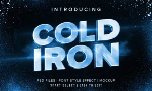 3d cold iron font style effect mockup crc6ff1c898 size12.02mb - title:Home - اورچین فایل - format: - sku: - keywords: p_id:18