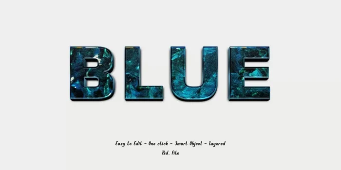3d effect font with blue brush - title:افکت متن لایه باز سه بعدی با پترن خاص در پس زمینه روشن - اورچین فایل - format:PSD - فتوشاپ - sku:6307 - keywords: p_id:31769