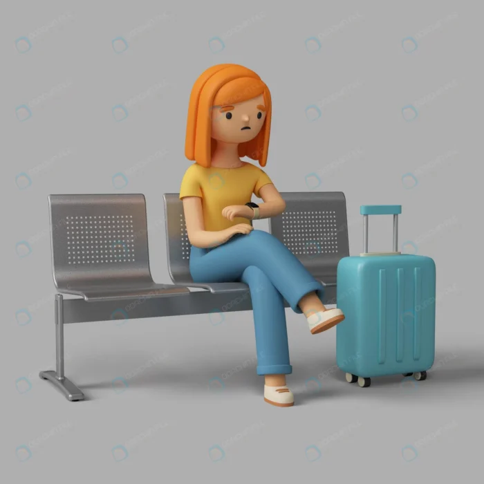 3d female character checking time while sitting a crc748a52dc size61.35mb - title:کاراکتر کارتونی دختر در سالن انتظار - اورچین فایل - format:PSD - فتوشاپ - sku:crc748a52dc - keywords: p_id:40413