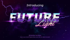 3d future light editable text effect - title:Home - اورچین فایل - format: - sku: - keywords: p_id:18