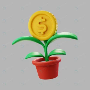 3d houseplant pot with dollar coin crcf349df33 size7.75mb - title:Home - اورچین فایل - format: - sku: - keywords: p_id:18