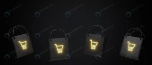 3d illustration black bag with golden shopping ba crc8b21c677 size2.88mb 5600x2400 - title:Home - اورچین فایل - format: - sku: - keywords: p_id:18