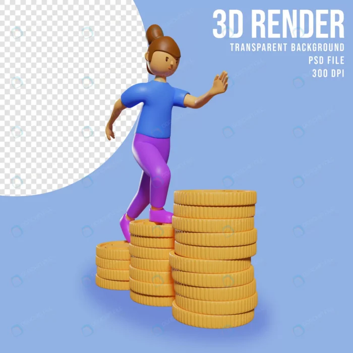 3d illustration cute female character stepping do crc8fab50d0 size64.43mb - title:فایل فتوشاپ سه بعدی دختر در حال بالا رفتن از سکه - اورچین فایل - format:PSD - فتوشاپ - sku:crc8fab50d0 - keywords: p_id:49255