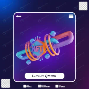 3d illustration etherium nft link 3 rnd730 frp25107109 - title:Home - اورچین فایل - format: - sku: - keywords: p_id:18