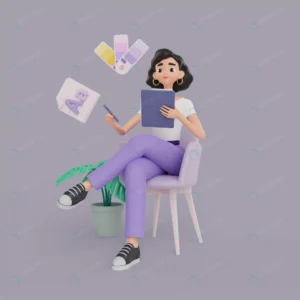 3d illustration female graphic designer character crc8c86b7a1 size40.91mb - title:Home - اورچین فایل - format: - sku: - keywords: p_id:18