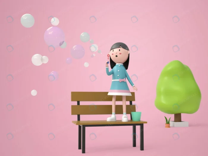 3d illustration little girl feels happy park rend crc3af4a4e8 size115.50mb - title:فایل لایه باز تصویر سه بعدی کاراکتر دختر بچه روی نیمکت پارک - اورچین فایل - format:PSD - فتوشاپ - sku:crc3af4a4e8 - keywords: p_id:49265