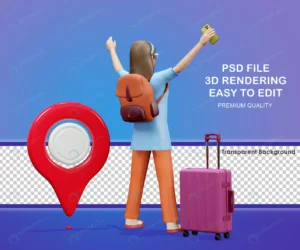 3d illustration show happy woman use backpack pho crc6e5a96c2 size9.99mb - title:Home - اورچین فایل - format: - sku: - keywords: p_id:18