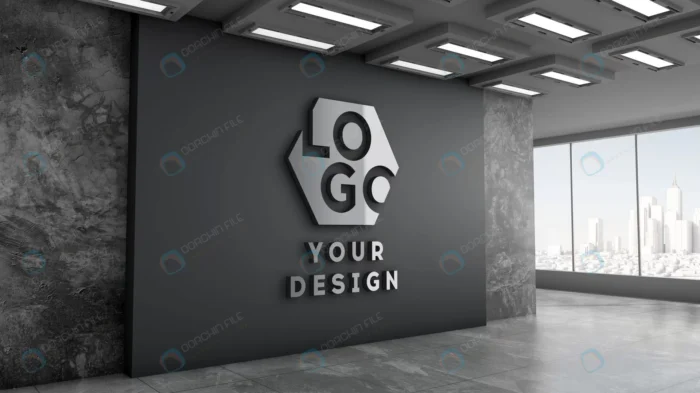 3d logo mockup modern office black wall crc8c6db9be size52.91mb - title:موکاپ لوگو روی دیوار تیره - اورچین فایل - format:PSD - فتوشاپ - sku:crc8c6db9be - keywords: p_id:90953