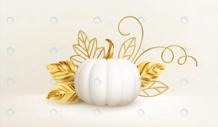 3d realistic white golden pumpkin with golden lea crc6cc6a1d6 size2.85mb - title:کدو تنبل با برگ های طلایی - اورچین فایل - format:EPS - وکتور - sku:crc6cc6a1d6 - keywords: p_id:64436