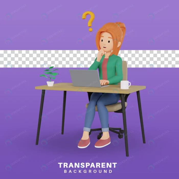 3d render confused cartoon girl character working crc556ab9aa size23.64mb 1 - title:کاراکتر سه بعدی دختر گیج شده در حال کارکردن - اورچین فایل - format:PSD - فتوشاپ - sku:crc556ab9aa - keywords: p_id:49352