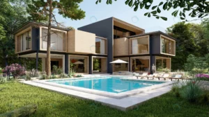 3d rendering large modern contemporary house wood crc3396c683 size30.40mb 7680x4320 - title:Home - اورچین فایل - format: - sku: - keywords: p_id:18