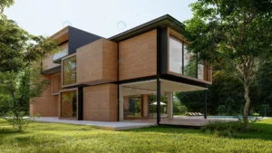 3d rendering large modern contemporary house wood crccf84e8e3 size34.01mb 7680x4320 - title:Home - اورچین فایل - format: - sku: - keywords: p_id:18