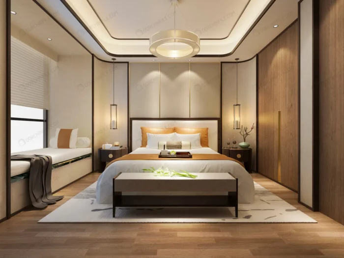 3d rendering luxury modern kitchen bedroom crc135a8c85 - title:اتاق خواب با کف سرامیک - اورچین فایل - format:JPG - استوک - sku:crc135a8c85 - keywords: p_id:99647