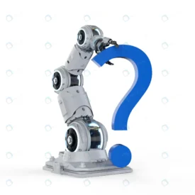 3d rendering robot arm with blue question mark wh crc70577949 size4.65mb 5000x5000 - title:Home Main - اورچین فایل - format: - sku: - keywords: p_id:18