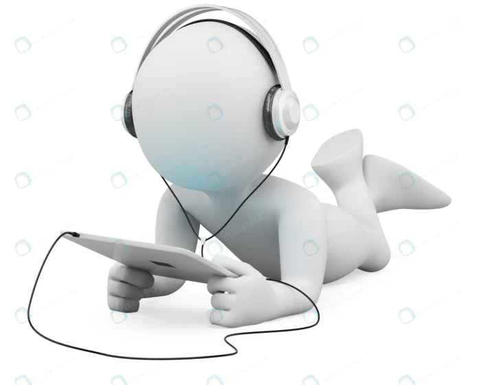 3d white people tablet headphones crcfc8100a5 - title:آدمک در حال بازی کردن با تبلت - اورچین فایل - format:JPG - استوک - sku:crcfc8100a5 - keywords: p_id:65981