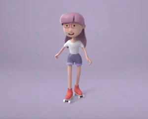 3d woman playing roller skating character crc2d115263 size61.76mb - title:Home - اورچین فایل - format: - sku: - keywords: p_id:18