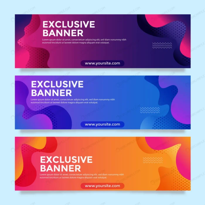 abstract banner template with gradient crcbca2160f size1.75mb - title:قالب آماده بنر افقی - اورچین فایل - format:EPS - وکتور - sku:crcbca2160f - keywords: p_id:106021