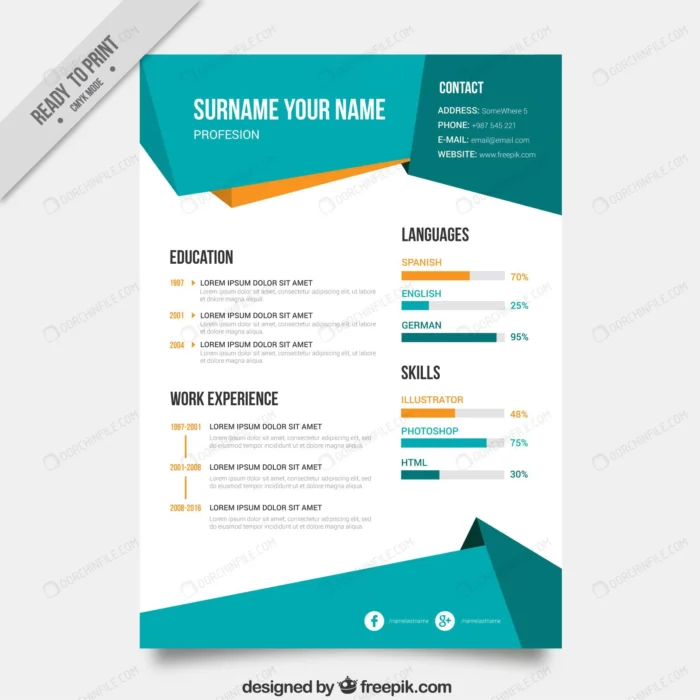 abstract curriculum template crc8d7b6f03 size1.70mb - title:قالب آماده رزومه - اورچین فایل - format:EPS - وکتور - sku:crc8d7b6f03 - keywords: p_id:101475