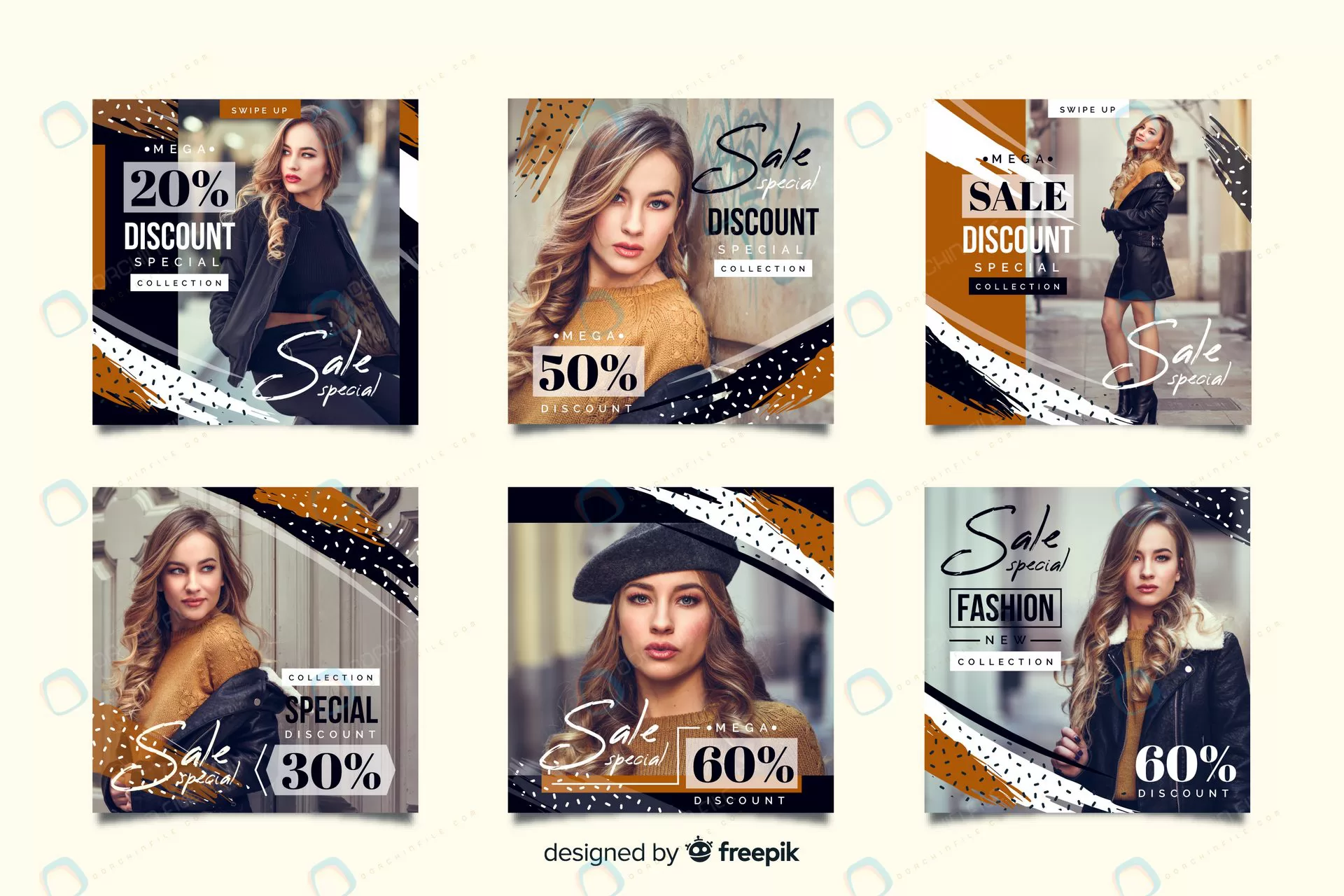 abstract fashion sale instagram post collection.j crc6f99ffe3 size3.76mb - title:پست اینستاگرام فروش محصول با تخفیف فوق العاده - اورچین فایل - format:EPS - وکتور - sku:crc6f99ffe3 - keywords: p_id:79849