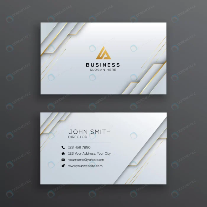 abstract geometric white business card template.j crc0abf5442 size2.63mb - title:کارت ویزیت تجاری جذاب و شیک - اورچین فایل - format:EPS - وکتور - sku:crc0abf5442 - keywords: p_id:80111