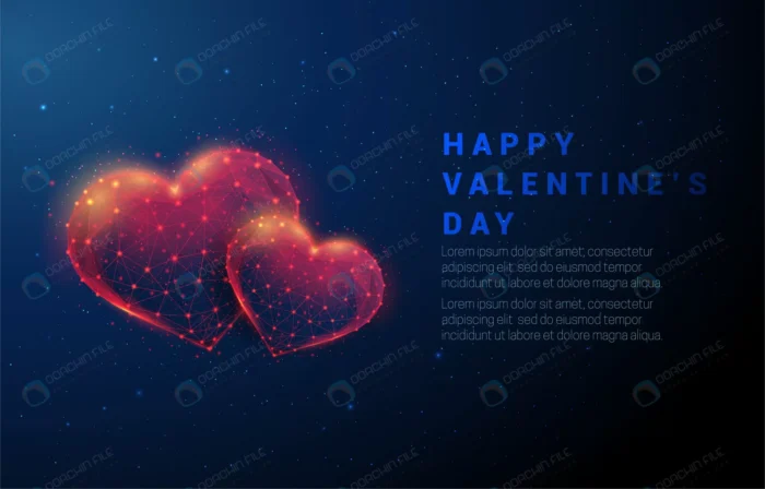 abstract two red heart shapes happy valentine s d crc7d4ad486 size3.94mb 1 - title:تبریک ولنتاین با قلب های دیجیتالی - اورچین فایل - format:EPS - وکتور - sku:crc7d4ad486 - keywords: p_id:43056