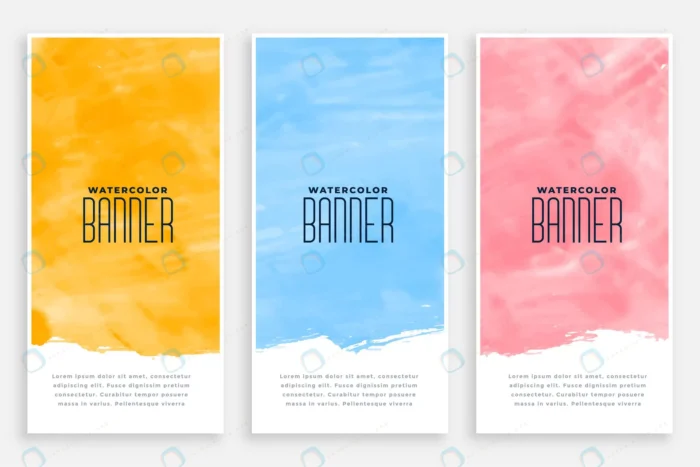 abstract watercolor vertical banners set three co crc399a8797 size3.67mb - title:مجموعه بنر سبک براش آبرنگ - اورچین فایل - format:EPS - وکتور - sku:crc399a8797 - keywords: p_id:87985