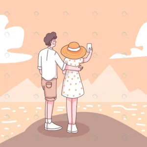 abstract young couple selfie together beach carto crc678258bc size1.70mb - title:Home - اورچین فایل - format: - sku: - keywords: p_id:18