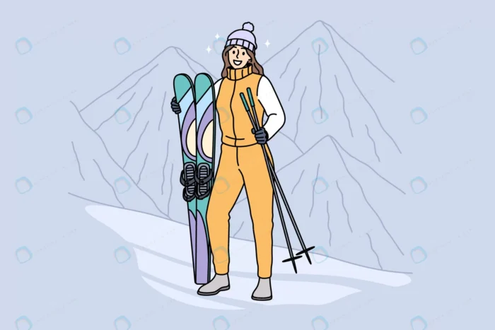 active winter lifestyle leisure concept crc7520b20b size2.15mb 1 - title:وکتور کاراکتر دختر جوان با تجهیزات اسکی - اورچین فایل - format:EPS - وکتور - sku:crc7520b20b - keywords: p_id:54711