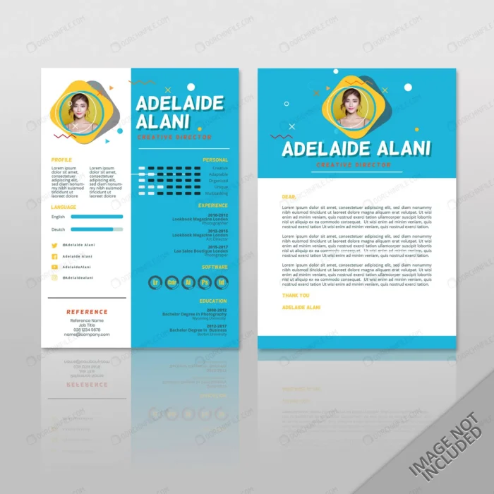 adelaide blue pop 2 pages resume crc78e996d1 size2.61mb - title:تمپلیت آماده رزومه - اورچین فایل - format:EPS - وکتور - sku:crc78e996d1 - keywords: p_id:101477