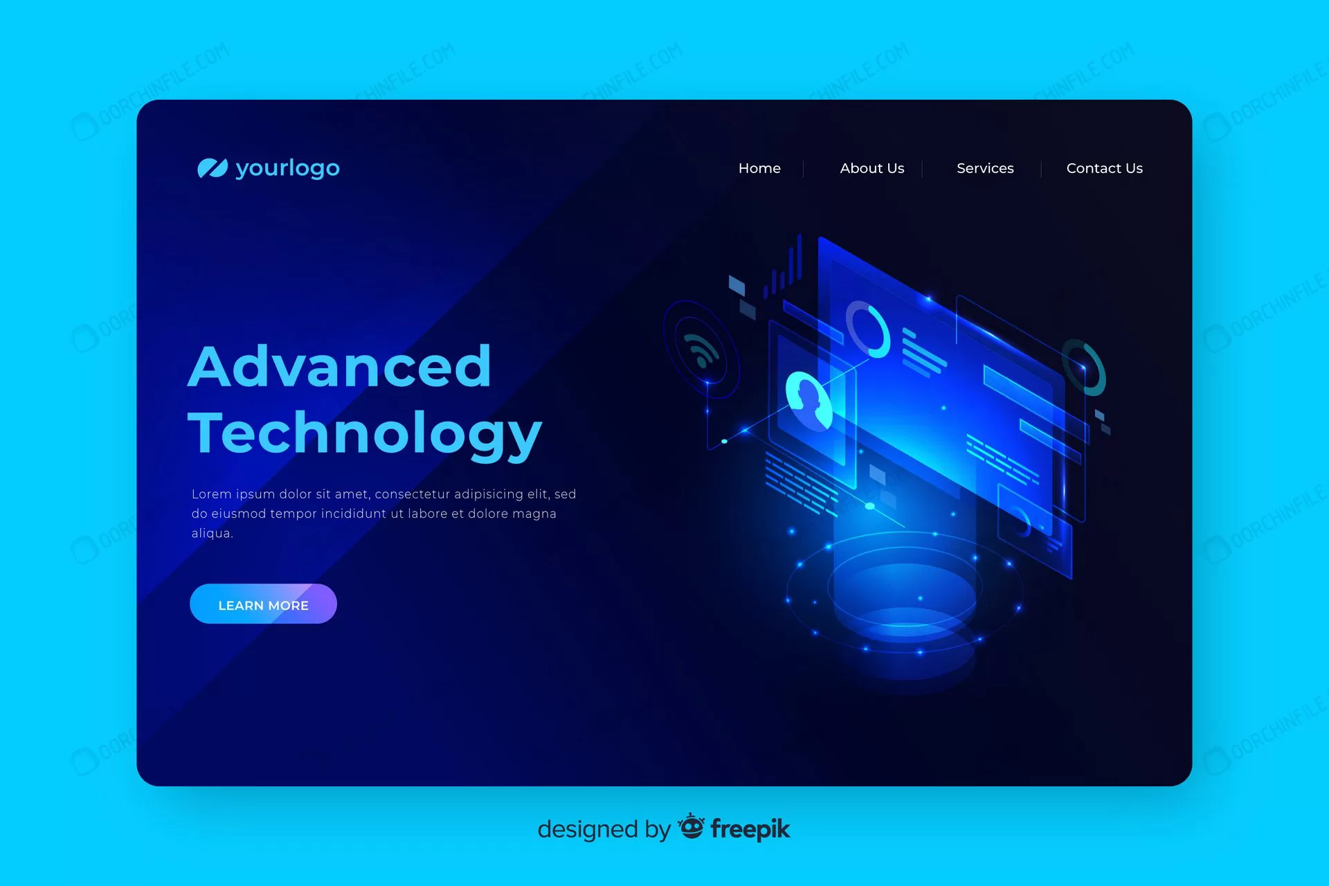 advanced tech concept landing page crc9baf0a95 size4.54mb - title:Home Main - اورچین فایل - format: - sku: - keywords: p_id:18