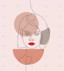 aesthetic woman face vector line art minimal line crc1f5655b3 size1.50mb - title:Home - اورچین فایل - format: - sku: - keywords: p_id:18