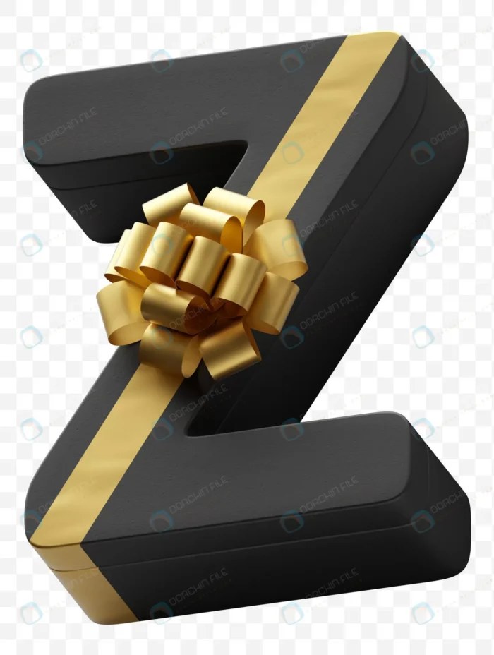 alphabet letter gift box wrapped dark black paper crc4b00b2fa size45.50mb 1 - title:فایل لایه باز رندر 3 بعدی حرف Z به شکل جعبه کادو - اورچین فایل - format:PSD - فتوشاپ - sku:crc4b00b2fa - keywords: p_id:53351