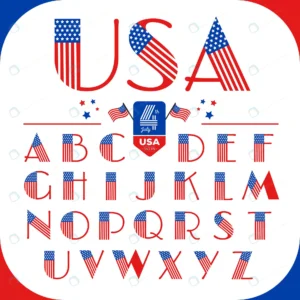 alphabet letters set usa style with american flag rnd874 frp8647823 - title:Home - اورچین فایل - format: - sku: - keywords: p_id:18