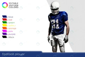 american football player with several colorful uni rnd791 frp12386266 - title:Home - اورچین فایل - format: - sku: - keywords: p_id:18