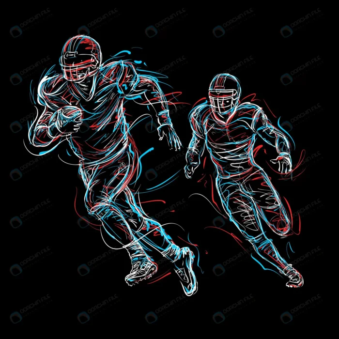 american football scribble art rnd457 frp9741043 - title:وکتور بازیکنان فوتبال آمریکایی - اورچین فایل - format:EPS - وکتور - sku:frp9741043 - keywords: p_id:74849