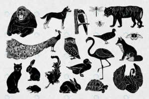 animals black linocut stencil pattern drawing col crc44e73ad2 size19.71mb - title:Home - اورچین فایل - format: - sku: - keywords: p_id:18