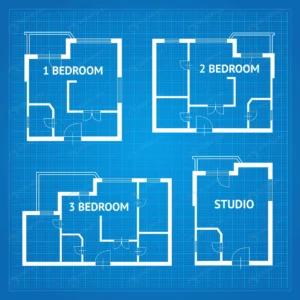 apartment floor plan unfurnished set blueprint de crc098acd12 size5.80mb - title:Home - اورچین فایل - format: - sku: - keywords: p_id:18