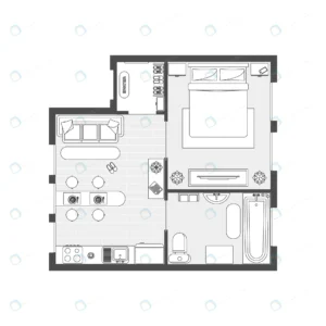 apartment plan witch furniture thin line interior crccd4baa1e size1.09mb 1 - title:Home - اورچین فایل - format: - sku: - keywords: p_id:18