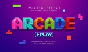 arcade game text effect - title:Home - اورچین فایل - format: - sku: - keywords: p_id:18