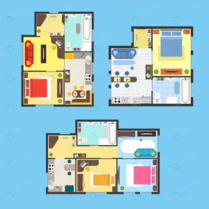 architectural apartment plan with furniture set t crc3e7df6e1 size1.81mb 1 - title:Home - اورچین فایل - format: - sku: - keywords: p_id:18